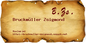 Bruckmüller Zsigmond névjegykártya